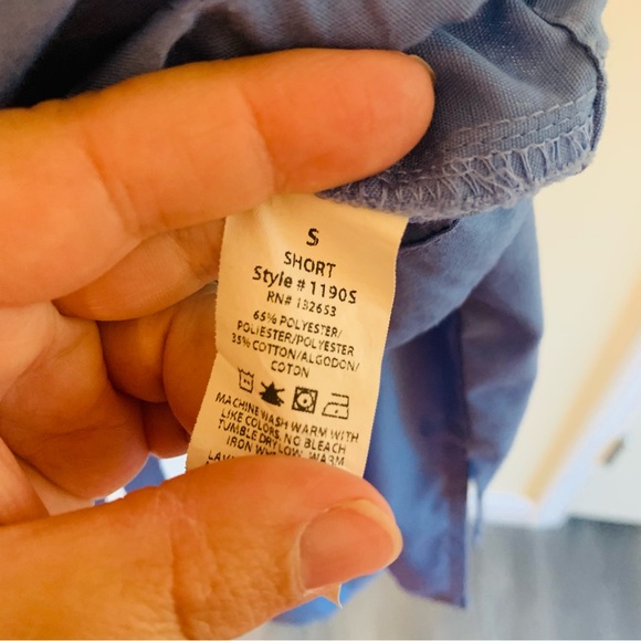 Sanibel Works Mens Scrubs Set Light Blue Top M Bottom S - Picture 5 of 5